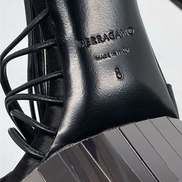 Ferragamo Sabina Mirror Platform High Heel Sandals size 8 - Picture 16 of 16